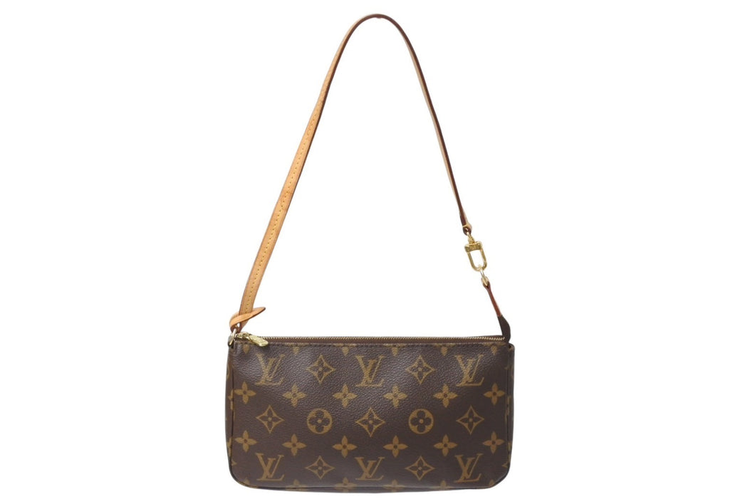 極美品 LOUIS VUITTON ルイヴィトン ポシェット アクセソワール アクセサリーポーチ M40712 新型 モノグラム PVC レザー 中古 4c069905