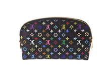 Load image into Gallery viewer, 極美品 LOUIS VUITTON ルイヴィトン ポシェットコスメティック ポーチ M47355 PVC ブラック マルチカラー 中古 4c069906