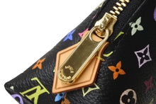 Load image into Gallery viewer, 極美品 LOUIS VUITTON ルイヴィトン ポシェットコスメティック ポーチ M47355 PVC ブラック マルチカラー 中古 4c069906
