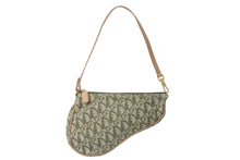 Load image into Gallery viewer, Christian Dior クリスチャンディオール サドルポーチ ワンショルダーバッグ トロッター柄 カーキ MC 0071 美品 中古 4c069909