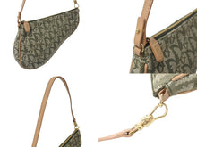 Load image into Gallery viewer, Christian Dior クリスチャンディオール サドルポーチ ワンショルダーバッグ トロッター柄 カーキ MC 0071 美品 中古 4c069909