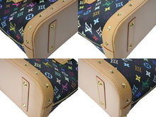 Load image into Gallery viewer, 極美品 LOUIS VUITTON ルイヴィトン アルマPM ハンドバッグ モノグラム M40444 PVC ヌメ革 ブラック マルチカラー ゴールド 中古 4c069910