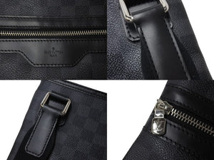 LOUIS VUITTON ルイヴィトン ショルダーバッグ メッセンジャー M58028 トマス ダミエグラフィット ブラック シルバー 美品 中古 4c069911