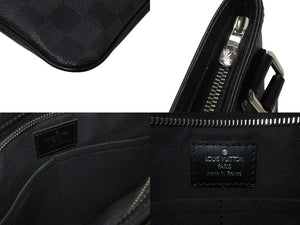 LOUIS VUITTON ルイヴィトン ショルダーバッグ メッセンジャー M58028 トマス ダミエグラフィット ブラック シルバー 美品 中古 4c069911