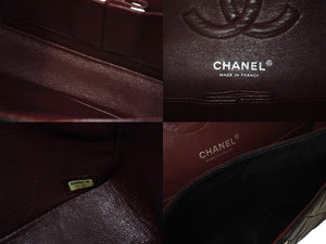CHANEL シャネル マトラッセ25 Wチェーンショルダーバッグ Wフラップ ココマーク 8番台 ラムスキン ブラック シルバー金具 美品 中古 4c069915