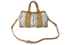 Load image into Gallery viewer, LOUIS VUITTON ルイヴィトン モノグラム マルチカラー コートニーMM 2WAY ショルダーバッグ ハンドバッグ ホワイト M45641 美品 中古 4c069917