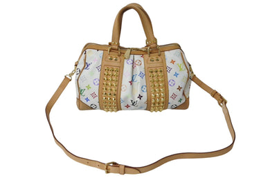 LOUIS VUITTON ルイヴィトン モノグラム マルチカラー コートニーMM 2WAY ショルダーバッグ ハンドバッグ ホワイト M45641 美品 中古 4c069917