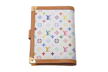 Load image into Gallery viewer, 極美品 LOUIS VUITTON ルイヴィトン アジェンダPM 手帳カバー R20896 モノグラム マルチカラー PVC ヌメ皮 ゴールド金具 中古 4c069923