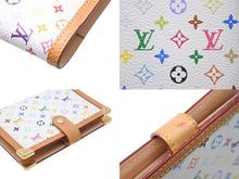 Load image into Gallery viewer, 極美品 LOUIS VUITTON ルイヴィトン アジェンダPM 手帳カバー R20896 モノグラム マルチカラー PVC ヌメ皮 ゴールド金具 中古 4c069923