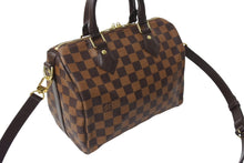 Load image into Gallery viewer, LOUIS VUITTON ルイヴィトン ダミエ スピーディ バンドリエール25 ハンドバッグ N41181 ダミエキャンバス ブラウン 美品 中古 4c069927