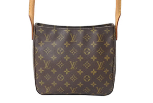LOUIS VUITTON ルイヴィトン ルーピングMM ハンドバッグ M51146 モノグラム PVC レザー ゴールド金具 美品 中古 4c069928