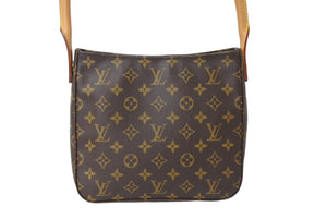 LOUIS VUITTON ルイヴィトン ルーピングMM ハンドバッグ M51146 モノグラム PVC レザー ゴールド金具 美品 中古 4c069928