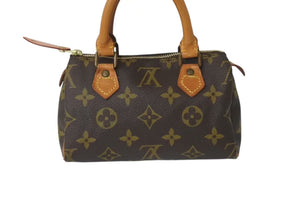 LOUIS VUITTON ルイヴィトン ミニスピーディ ハンドバッグ モノグラム M41534 PVC ブラウン 美品 中古 4c069937