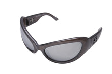 Load image into Gallery viewer, BALENCIAGA バレンシアガ Butterfly キャットアイ サングラス ブラック メタリック 美品 中古 4c070044