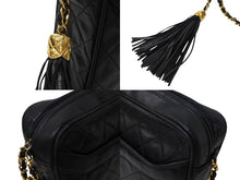 Load image into Gallery viewer, CHANEL シャネル チェーンショルダーバッグ ココマーク 2番台 フリンジ ラムスキン ブラック ゴールド金具 美品 中古 4c070105