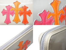 Load image into Gallery viewer, CHROME HEARTS クロムハーツ RECFZIP 3セメタリークロスパッチ マルチパッチ ラウンドジップ 長財布 美品 中古 4c070114