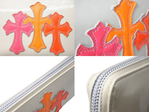 CHROME HEARTS クロムハーツ RECFZIP 3セメタリークロスパッチ マルチパッチ ラウンドジップ 長財布 美品 中古 4c070114