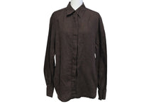 Load image into Gallery viewer, MAX MARA マックスマーラ 長袖シャツ トップス 73136 イタリア製 麻・リネン ブラウン サイズ38 美品 中古 4c070124