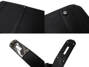 極美品 激レア HERMES エルメス ハンドバッグ バーキン50 トゴ □K刻印 ブラック シルバー金具 中古 4c070127