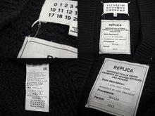 Load image into Gallery viewer, MAISON MARGIELA メゾンマルジェラ ルーズ ゲージ ニット ルーマニア製 ウール ポリアミド ブラック サイズM 美品 中古 4c070130