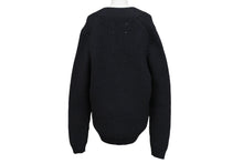 Load image into Gallery viewer, MAISON MARGIELA メゾンマルジェラ ルーズ ゲージ ニット ルーマニア製 ウール ポリアミド ブラック サイズM 美品 中古 4c070130
