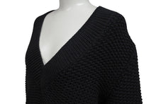 Load image into Gallery viewer, MAISON MARGIELA メゾンマルジェラ ルーズ ゲージ ニット ルーマニア製 ウール ポリアミド ブラック サイズM 美品 中古 4c070130