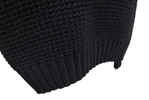 MAISON MARGIELA メゾンマルジェラ ルーズ ゲージ ニット ルーマニア製 ウール ポリアミド ブラック サイズM 美品 中古 4c070130
