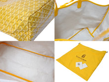 Load image into Gallery viewer, 新品未使用 GOYARD ゴヤール サンルイPM トートバッグ AMALOUISPM08 PVC レザー イエロー ヘリンボーン 中古 4c070133