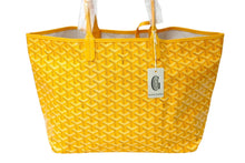 Load image into Gallery viewer, 新品未使用 GOYARD ゴヤール サンルイPM トートバッグ AMALOUISPM08 PVC レザー イエロー ヘリンボーン 中古 4c070133
