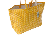 Load image into Gallery viewer, 新品未使用 GOYARD ゴヤール サンルイPM トートバッグ AMALOUISPM08 PVC レザー イエロー ヘリンボーン 中古 4c070133