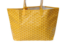 Load image into Gallery viewer, 新品未使用 GOYARD ゴヤール サンルイPM トートバッグ AMALOUISPM08 PVC レザー イエロー ヘリンボーン 中古 4c070133