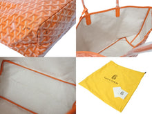 Load image into Gallery viewer, 新品未使用 GOYARD ゴヤール サンルイPM バッグ トートバッグ AMALOUISPM07 PVC レザー ヘリンボーン オレンジ 中古 4c070134