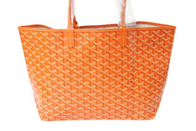 Load image into Gallery viewer, 新品未使用 GOYARD ゴヤール サンルイPM バッグ トートバッグ AMALOUISPM07 PVC レザー ヘリンボーン オレンジ 中古 4c070134