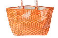 Load image into Gallery viewer, 新品未使用 GOYARD ゴヤール サンルイPM バッグ トートバッグ AMALOUISPM07 PVC レザー ヘリンボーン オレンジ 中古 4c070134