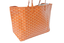 Load image into Gallery viewer, 新品未使用 GOYARD ゴヤール サンルイPM バッグ トートバッグ AMALOUISPM07 PVC レザー ヘリンボーン オレンジ 中古 4c070134