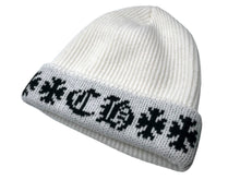 Load image into Gallery viewer, 新品未使用 CHROME HEARTS クロムハーツ ビーニー ニットキャップ BIG DADDY ビッグ ダディ カシミア ホワイト ワンサイズ 中古 4c070136