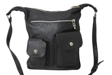 Load image into Gallery viewer, CHROME HEARTS クロムハーツ Fスリンガー ショルダーバッグ 1994/.925刻印 ダガージップ ブラック レザー シルバー925 美品 中古 4c070139