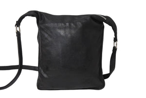 CHROME HEARTS クロムハーツ Fスリンガー ショルダーバッグ 1994/.925刻印 ダガージップ ブラック レザー シルバー925 美品 中古 4c070139