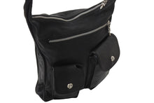 Load image into Gallery viewer, CHROME HEARTS クロムハーツ Fスリンガー ショルダーバッグ 1994/.925刻印 ダガージップ ブラック レザー シルバー925 美品 中古 4c070139