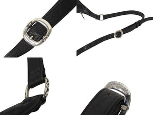 CHROME HEARTS クロムハーツ Fスリンガー ショルダーバッグ 1994/.925刻印 ダガージップ ブラック レザー シルバー925 美品 中古 4c070139