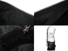 Load image into Gallery viewer, CHROME HEARTS クロムハーツ Fスリンガー ショルダーバッグ 1994/.925刻印 ダガージップ ブラック レザー シルバー925 美品 中古 4c070139