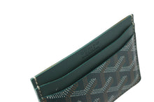 Load image into Gallery viewer, 新品未使用 GOYARD ゴヤール サンシュルピス カードケース STSULPPMLTY08CL08X PVC レザー グリーン ヘリンボーン 中古 4c070144