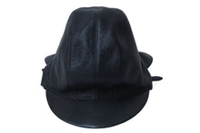 Load image into Gallery viewer, CHROME HEARTS クロムハーツ JOE DERTAY レザーフライトキャップ 1995/sterling刻印 ブラック シルバー925 美品 中古 4c070149