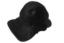 Load image into Gallery viewer, CHROME HEARTS クロムハーツ JOE DERTAY レザーフライトキャップ 1995/sterling刻印 ブラック シルバー925 美品 中古 4c070149