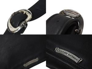 極美品 CHROME HEARTS クロムハーツ MAIL BAG メールバッグ ショルダーバッグ 2127-304-1540-9100 レザー シルバー925 中古 4c070151