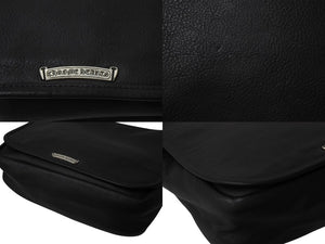 極美品 CHROME HEARTS クロムハーツ MAIL BAG メールバッグ ショルダーバッグ 2127-304-1540-9100 レザー シルバー925 中古 4c070151