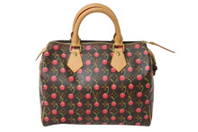 Load image into Gallery viewer, 極美品 LOUISVUITTON ルイヴィトン スピーディ25 ハンドバッグ M95009 村上隆 モノグラムチェリー ブラウン 中古 4c070161