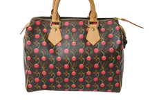 Load image into Gallery viewer, 極美品 LOUISVUITTON ルイヴィトン スピーディ25 ハンドバッグ M95009 村上隆 モノグラムチェリー ブラウン 中古 4c070161