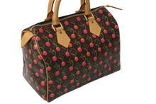 Load image into Gallery viewer, 極美品 LOUISVUITTON ルイヴィトン スピーディ25 ハンドバッグ M95009 村上隆 モノグラムチェリー ブラウン 中古 4c070161