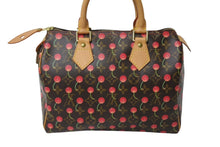 Load image into Gallery viewer, 極美品 LOUISVUITTON ルイヴィトン スピーディ25 ハンドバッグ M95009 村上隆 モノグラムチェリー ブラウン 中古 4c070161